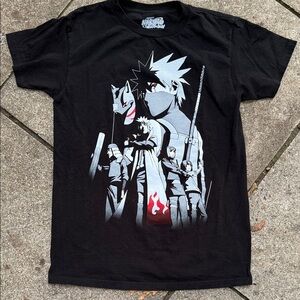 Black Naruto Shippuden Ripple Junction Graphic T-Shirt. Size S.